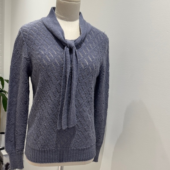 Cozy Blue Cowl Neck Sweater - Picture 1 of 6
